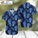 Buffalo Bills Hawaiian Shirt – Blue Skull And Roses Pattern