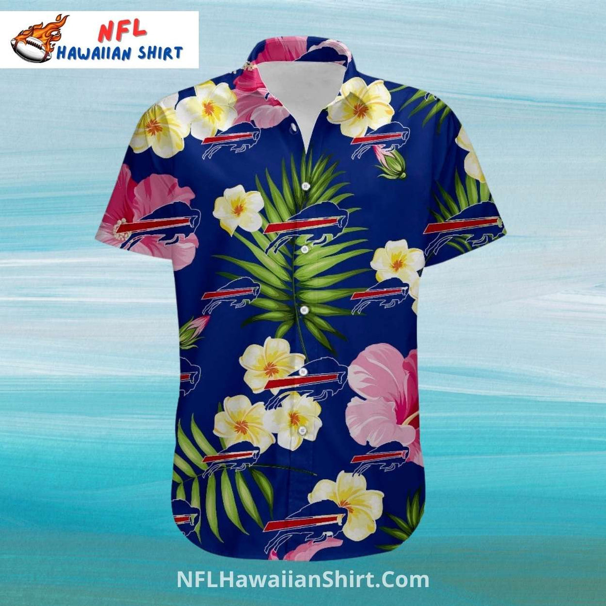 Buffalo Bills Hawaiian Shirt – Palm Tree And Blue Theme