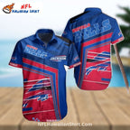 Buffalo Bills Hawaiian Shirt – Red And Blue Abstract Stripes