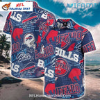 Buffalo Bills Hawaiian Shirt – Red, White, And Blue Grid Design