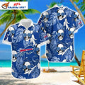 Buffalo Bills Hawaiian Shirt – Skull And Palm Leaf Design