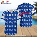 Buffalo Bills Hawaiian Shirt Turtle And Flower Pattern