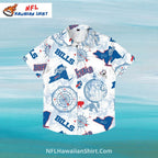 Buffalo Bills Hawaiian Shirt With Compass And Globe Print