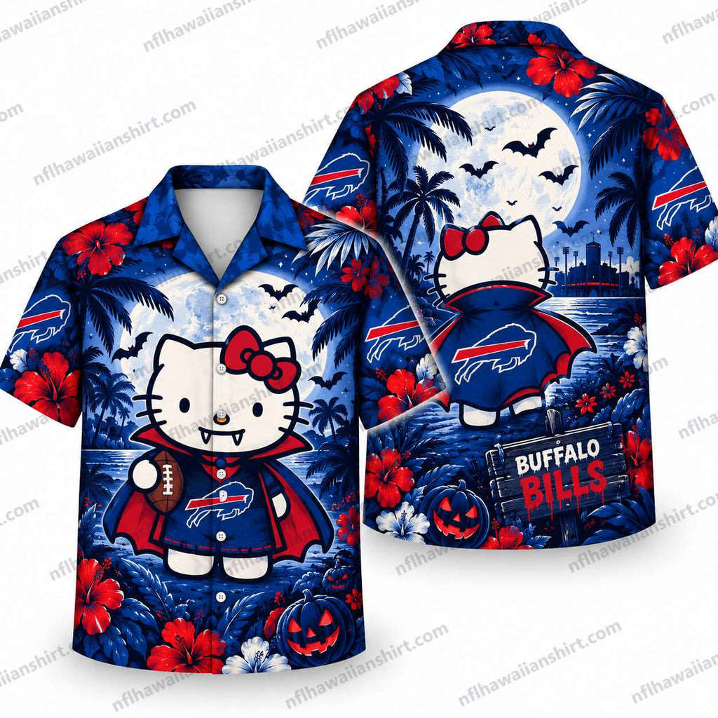 Buffalo Bills Hello Kitty Vampire Halloween Hawaiian Shirt