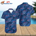 Buffalo Bills Navy Leaf Pattern Custom Hawaiian Shirt