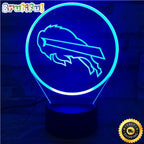 Buffalo Bills Night Light Football 3D Illusion LED Lamp