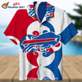 Buffalo Bills Red And Blue Wave Pattern Casual Hawaiian Shirt
