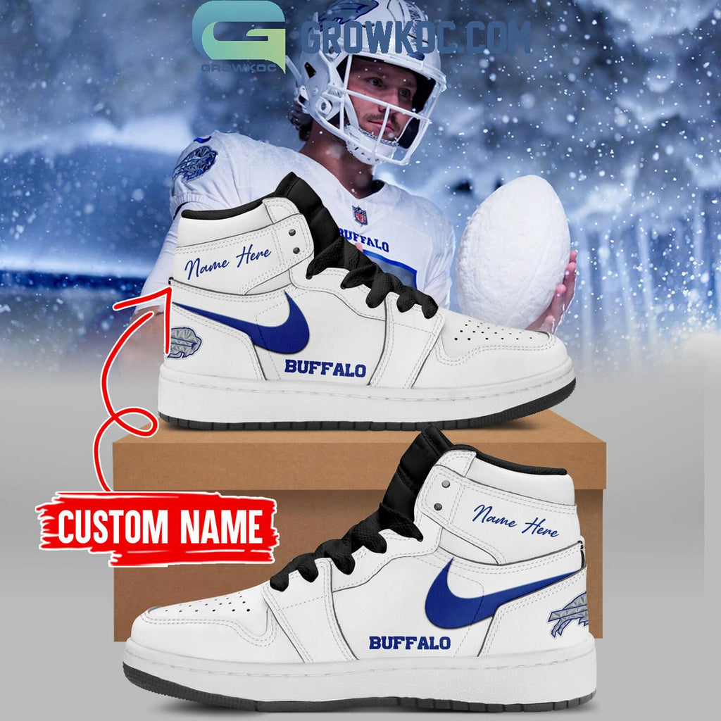 Buffalo Bills Rivalries Cold Front Air Jordan 1 Shoes