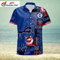 Buffalo Bills Skull Collage Print Short Sleeve Shirt