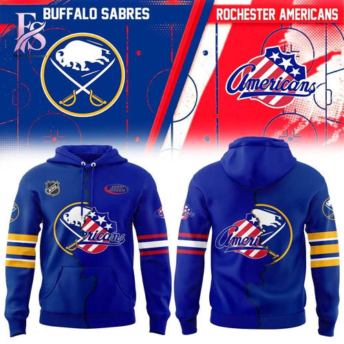 Buffalo Sabres x Rochester Americans mix logo Hoodie