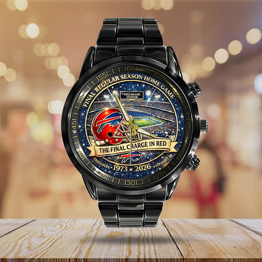 Buffalo Bills Final Home Game Black Stainless Steel Watch - TANTN20038