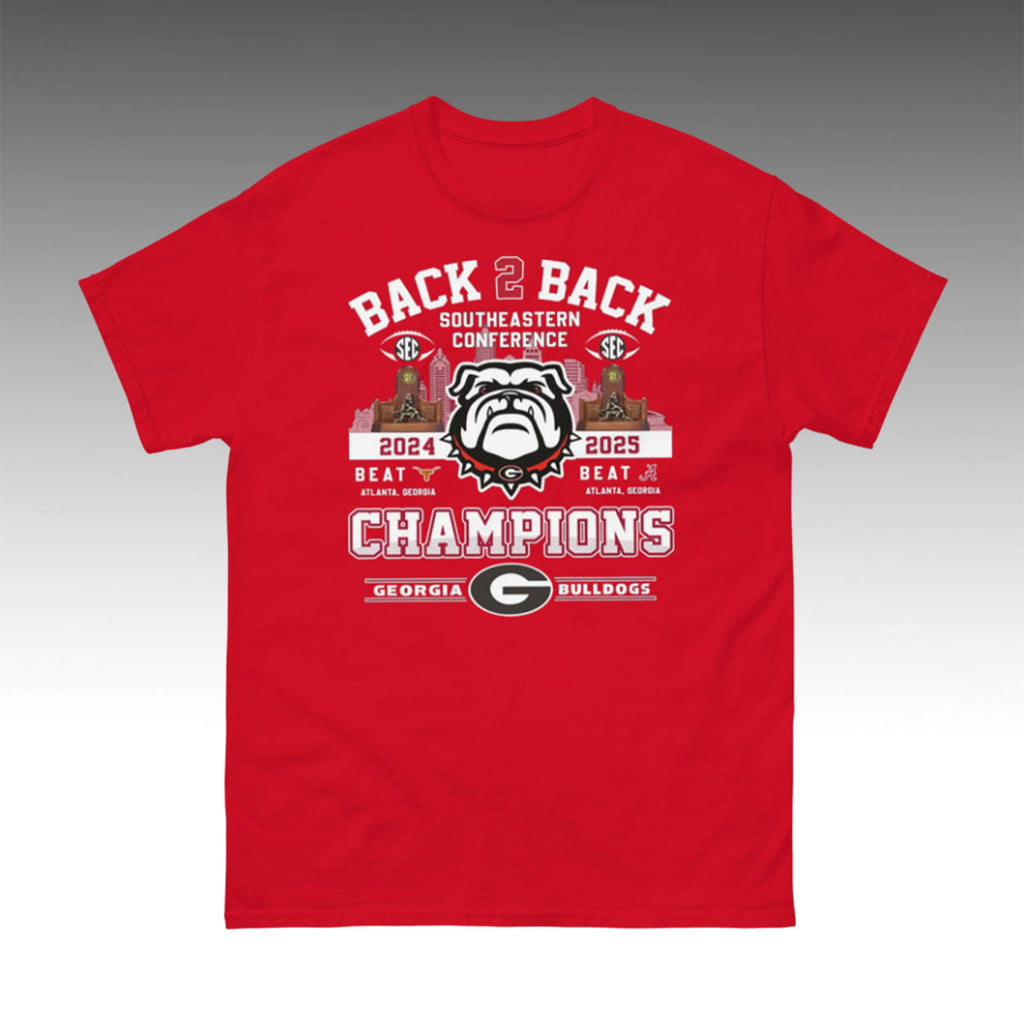 Bulldogs Back 2 Back SEC 2025 Champions Shirt