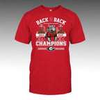 Bulldogs Back 2 Back SEC 2025 Champions Two-Sided Shirt