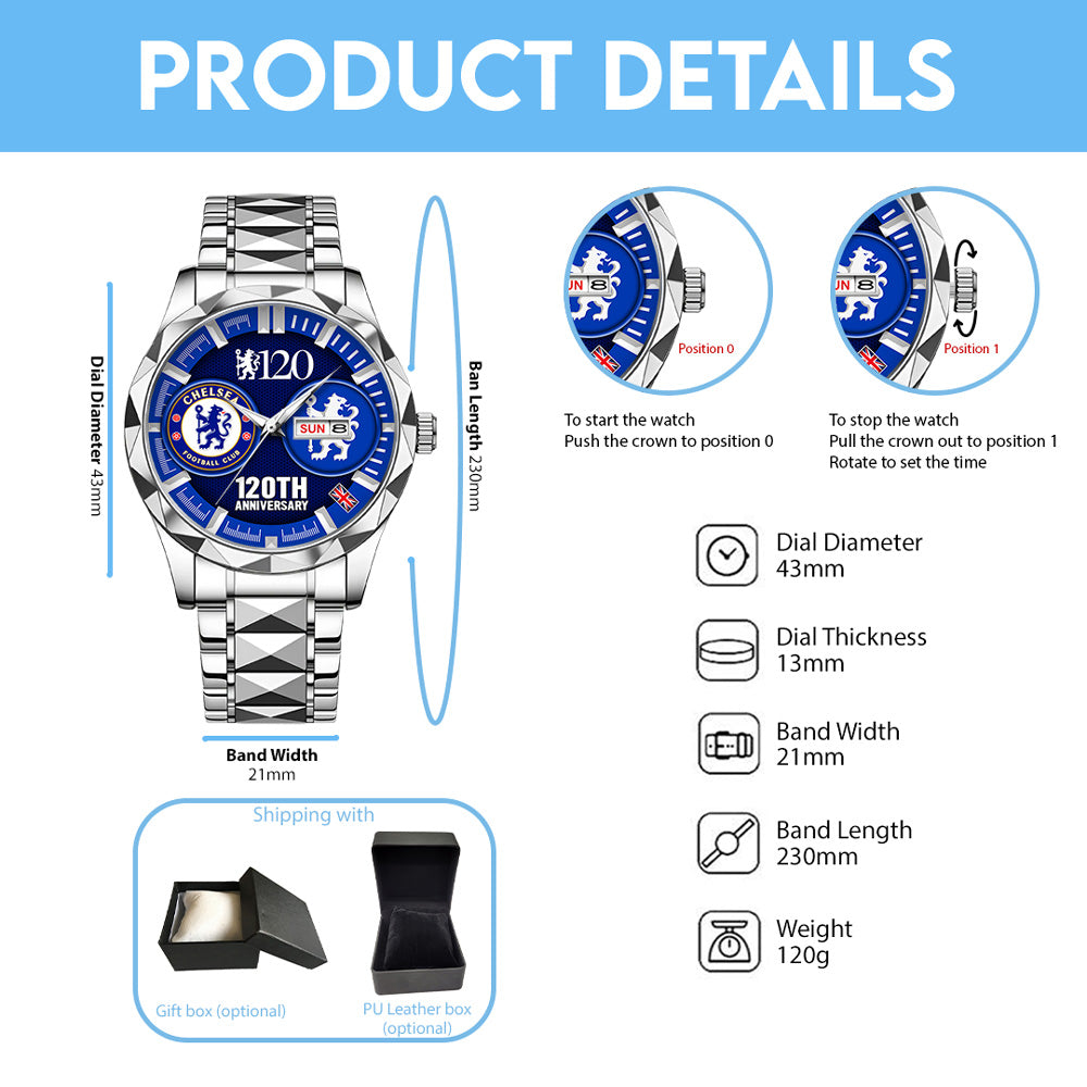 Chelsea FC Alloy Luxury Quartz Watch - TMTHU480