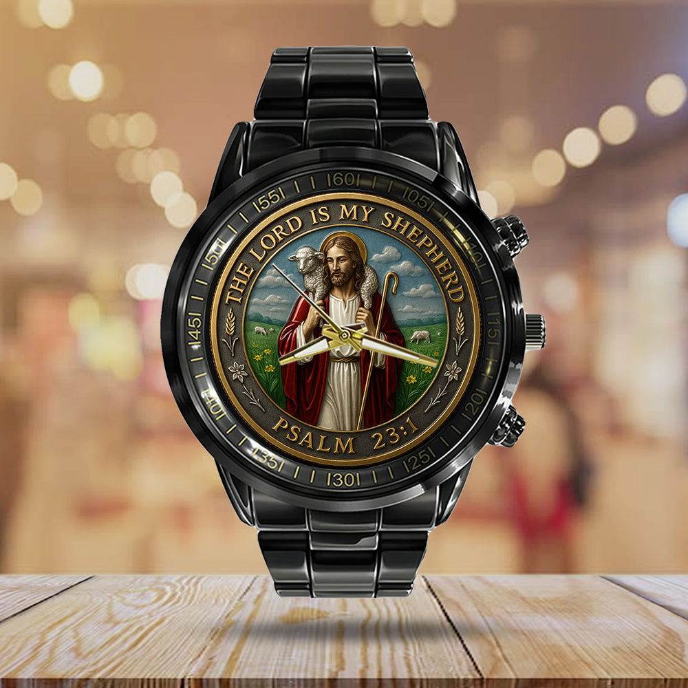 God Is Good Black Stainless Steel Watch - TMTHU1150