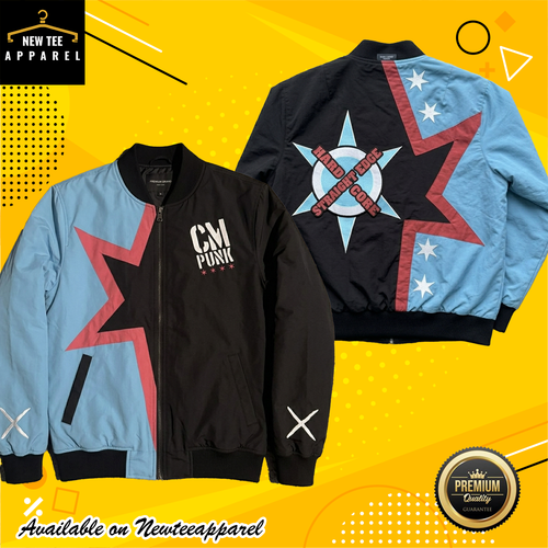 CM Punk Hardcore Straight Edge Bomber Jacket