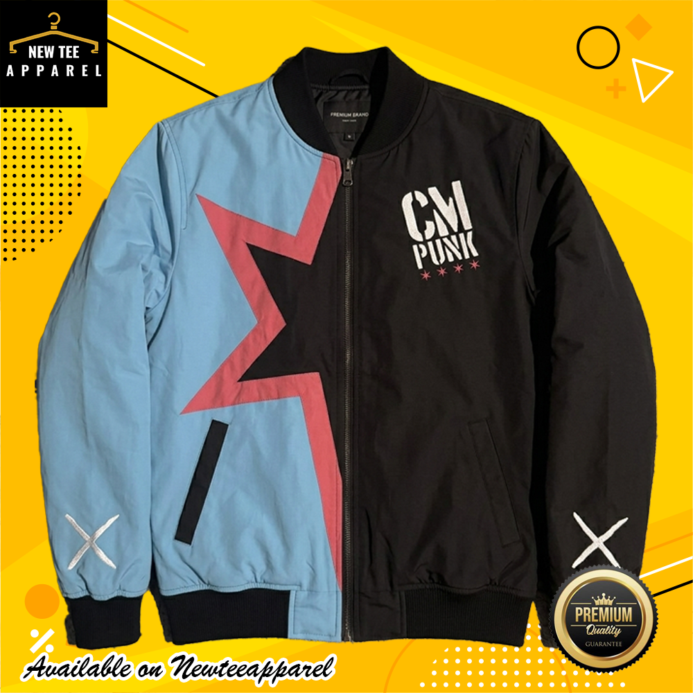 CM Punk Hardcore Straight Edge Bomber Jacket