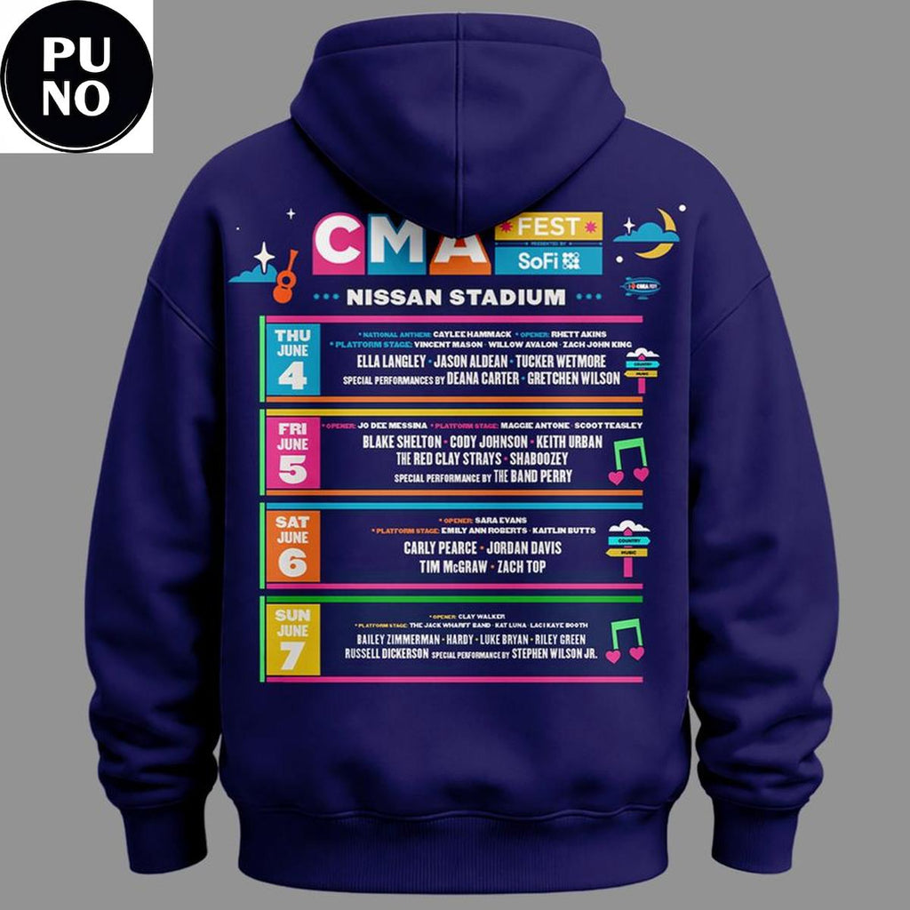 CMA Fest Country Music Association Festival 2026 Nashville Nissan Stadium Hoodie T-Shirt
