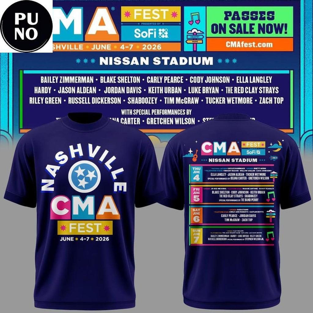 CMA Fest Country Music Association Festival 2026 Nashville Nissan Stadium Hoodie T-Shirt