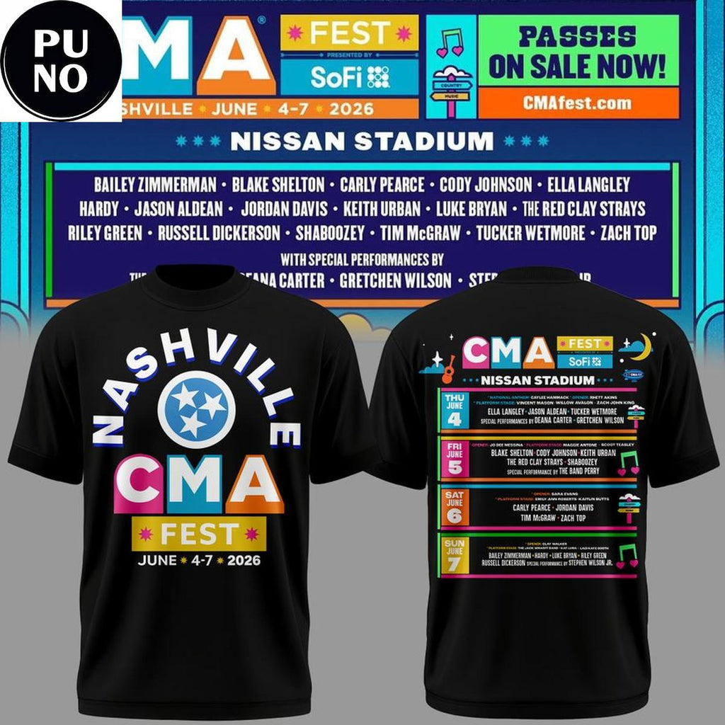 CMA Fest Country Music Association Festival 2026 Nashville Nissan Stadium Hoodie T-Shirt