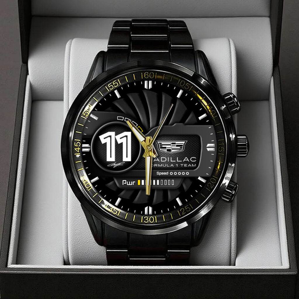 Cadillac Formula 1 Team x Checo Perez Black Stainless Steel Watch - TANTN20082