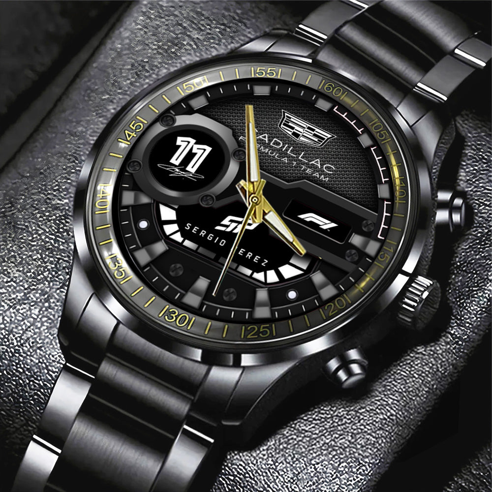Cadillac Formula 1 Team x Checo Perez Black Stainless Steel Watch - TANTN20084