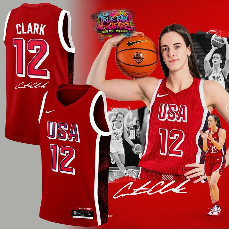 Caitlin Clark 12 USA FIBA World Cup Limited Edition Basketball Jersey