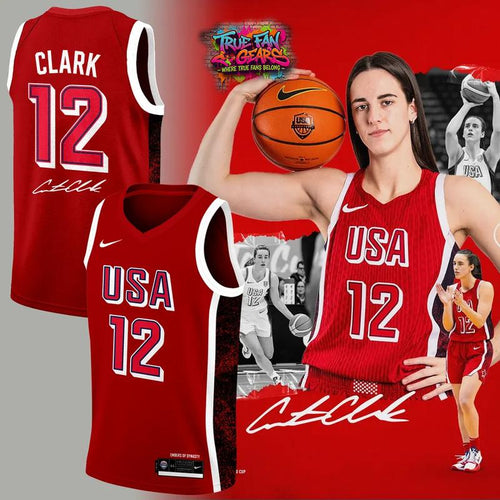 Caitlin Clark 12 USA FIBA World Cup Limited Edition Basketball Jersey