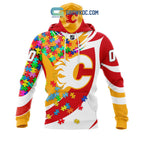 Calgary Flames NHL Autism Awarness Custom Hoodie T Shirt