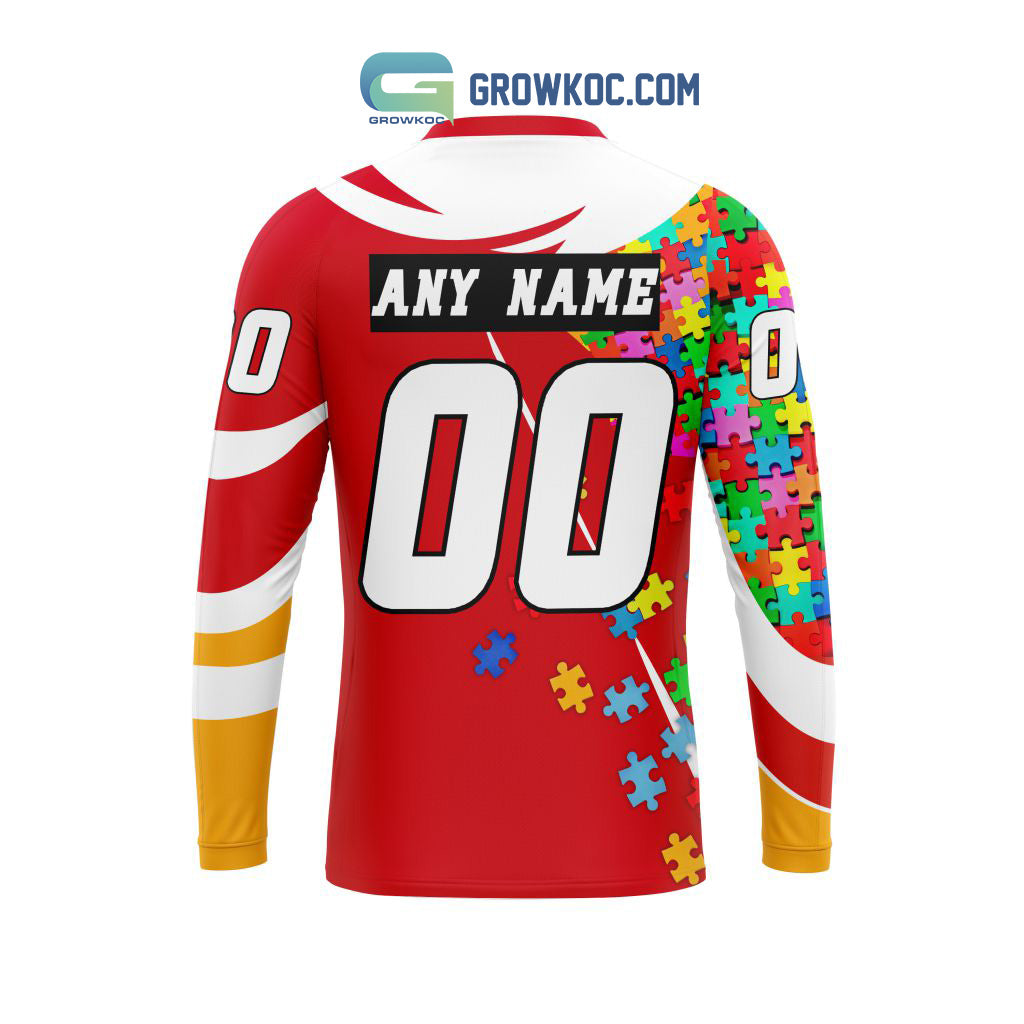 Calgary Flames NHL Autism Awarness Custom Hoodie T Shirt