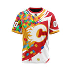 Calgary Flames NHL Autism Awarness Custom Hoodie T Shirt