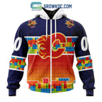 Calgary Flames NHL Special Autism Awareness Design Hoodie T Shirt