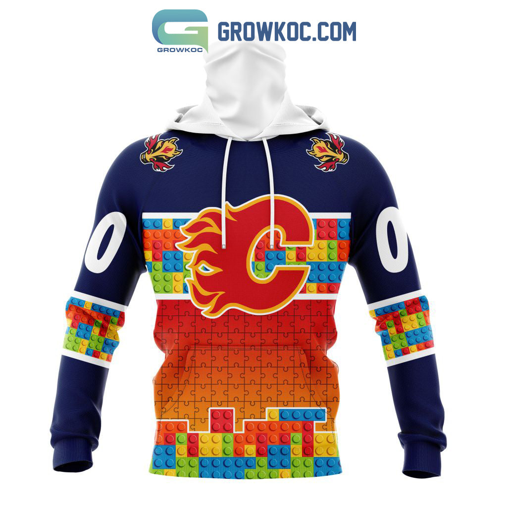 Calgary Flames NHL Special Autism Awareness Design Hoodie T Shirt