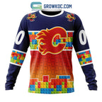 Calgary Flames NHL Special Autism Awareness Design Hoodie T Shirt