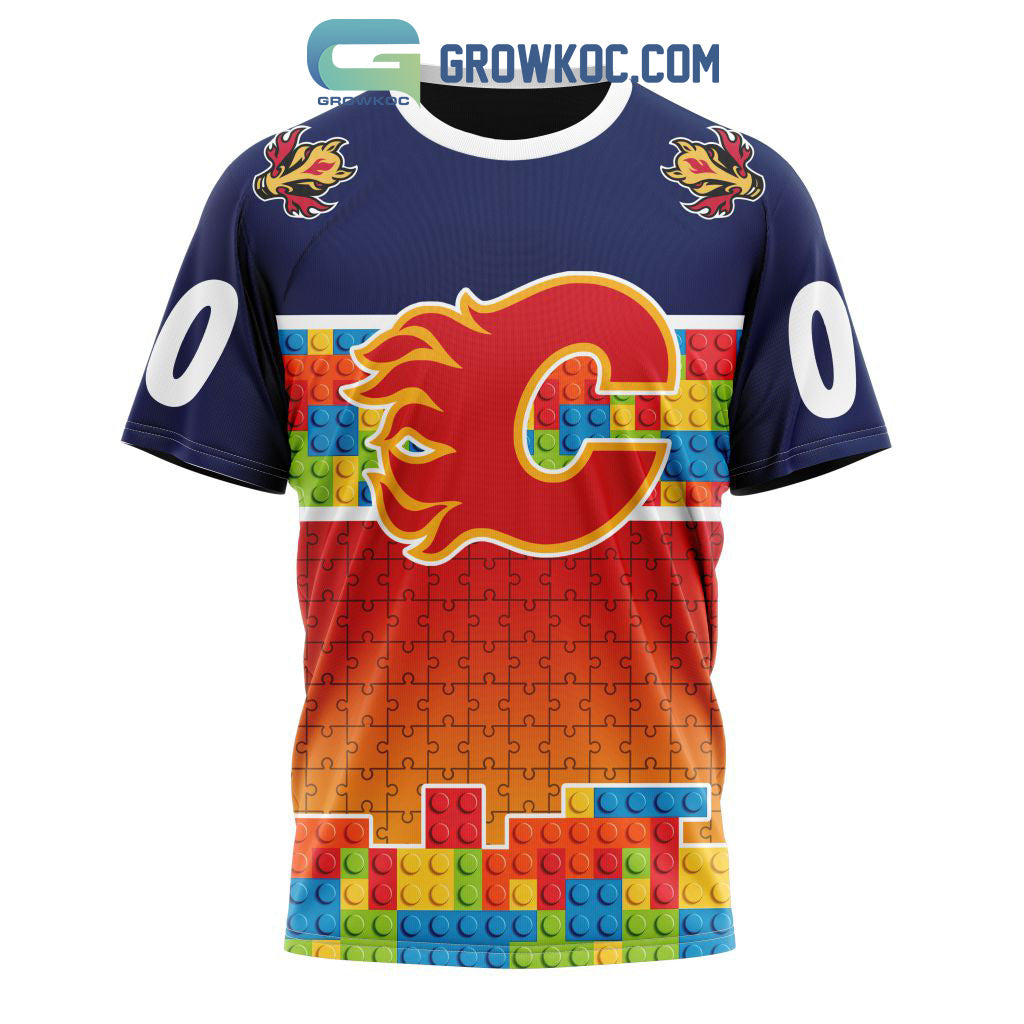 Calgary Flames NHL Special Autism Awareness Design Hoodie T Shirt