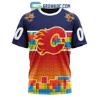Calgary Flames NHL Special Autism Awareness Design Hoodie T Shirt
