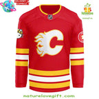 Calgary Flames Hello Kitty 50th Anniversary Red Hockey Jersey