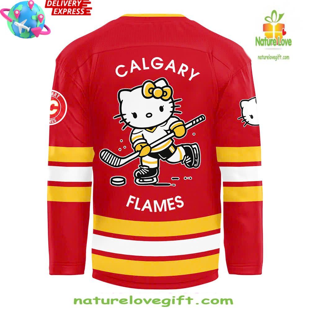 Calgary Flames Hello Kitty 50th Anniversary Red Hockey Jersey