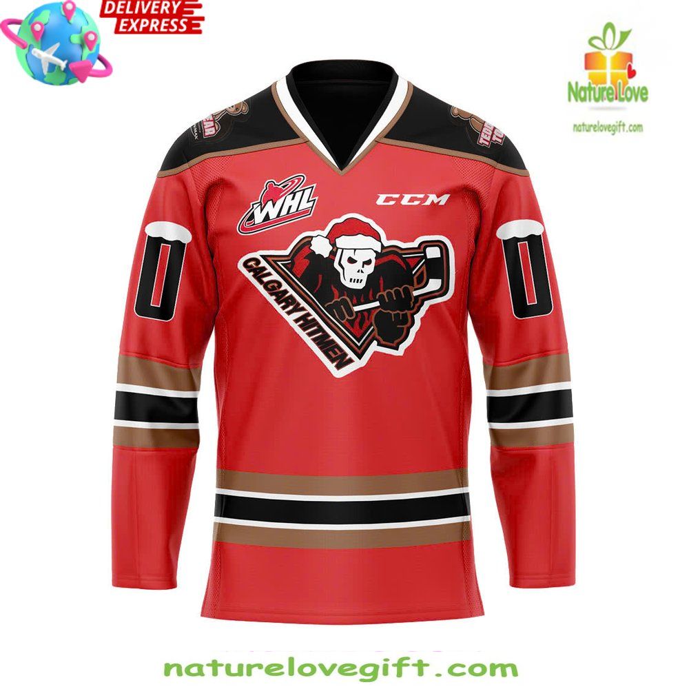 Calgary Hitmen Teddy Bear Toss Hockey Jersey Premium Fan Wear