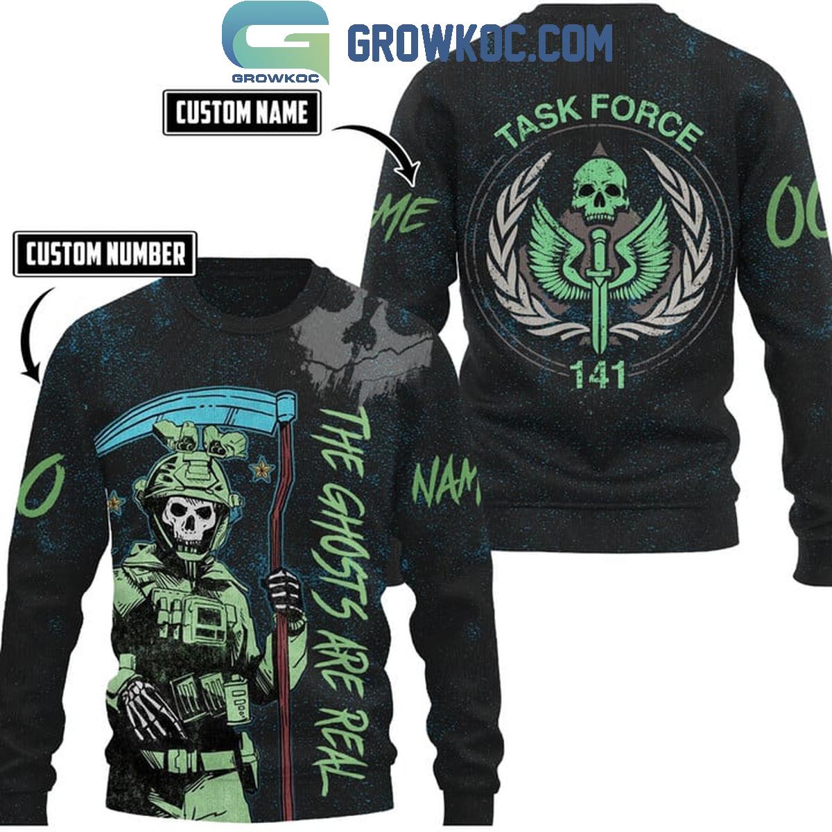 Call Of Duty Task Force 141 The Ghost Are Real Personalized Hoodie Shirts
