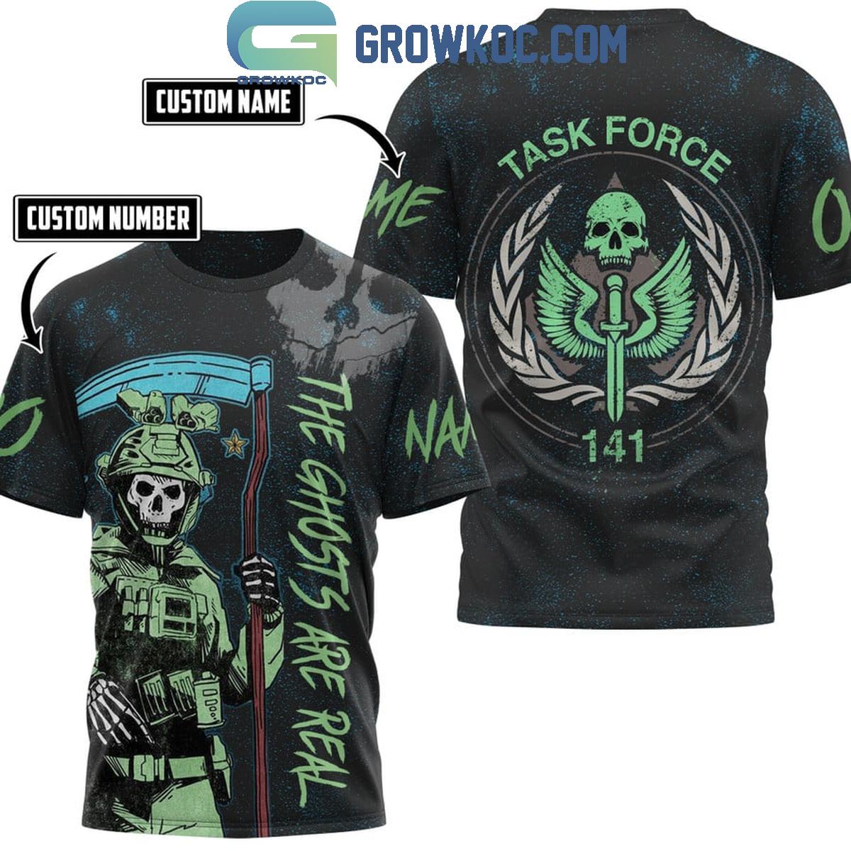 Call Of Duty Task Force 141 The Ghost Are Real Personalized Hoodie Shirts