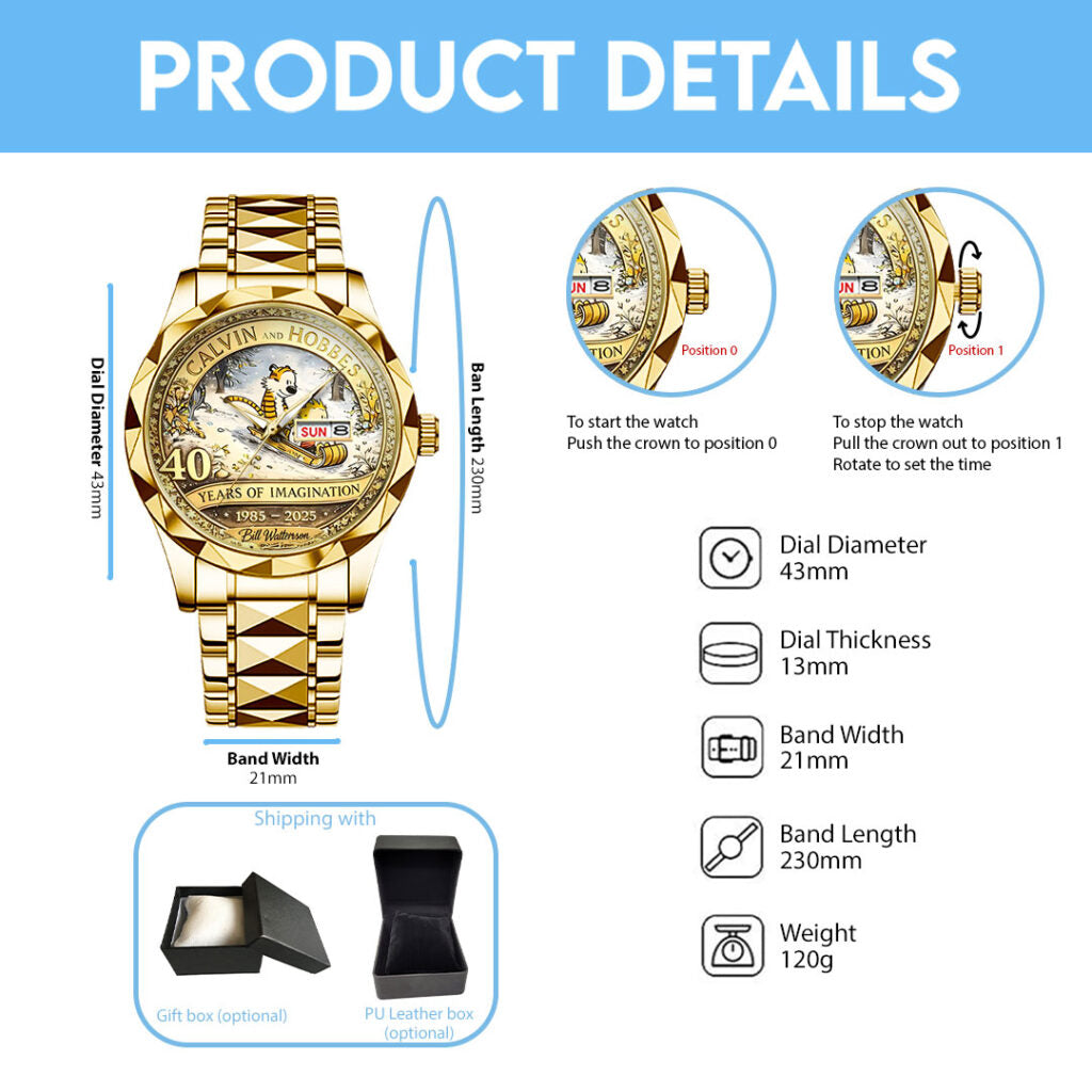 Calvin & Hobbes 40th Anniversary Alloy Luxury Quartz Watch - TANTN20177