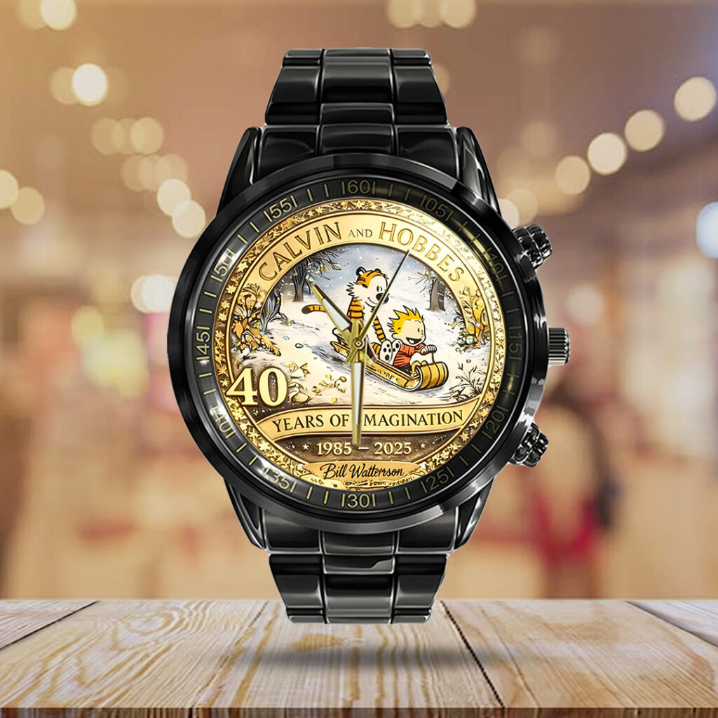 Calvin & Hobbes 40th Anniversary Black Stainless Steel Watch - TANTN20178
