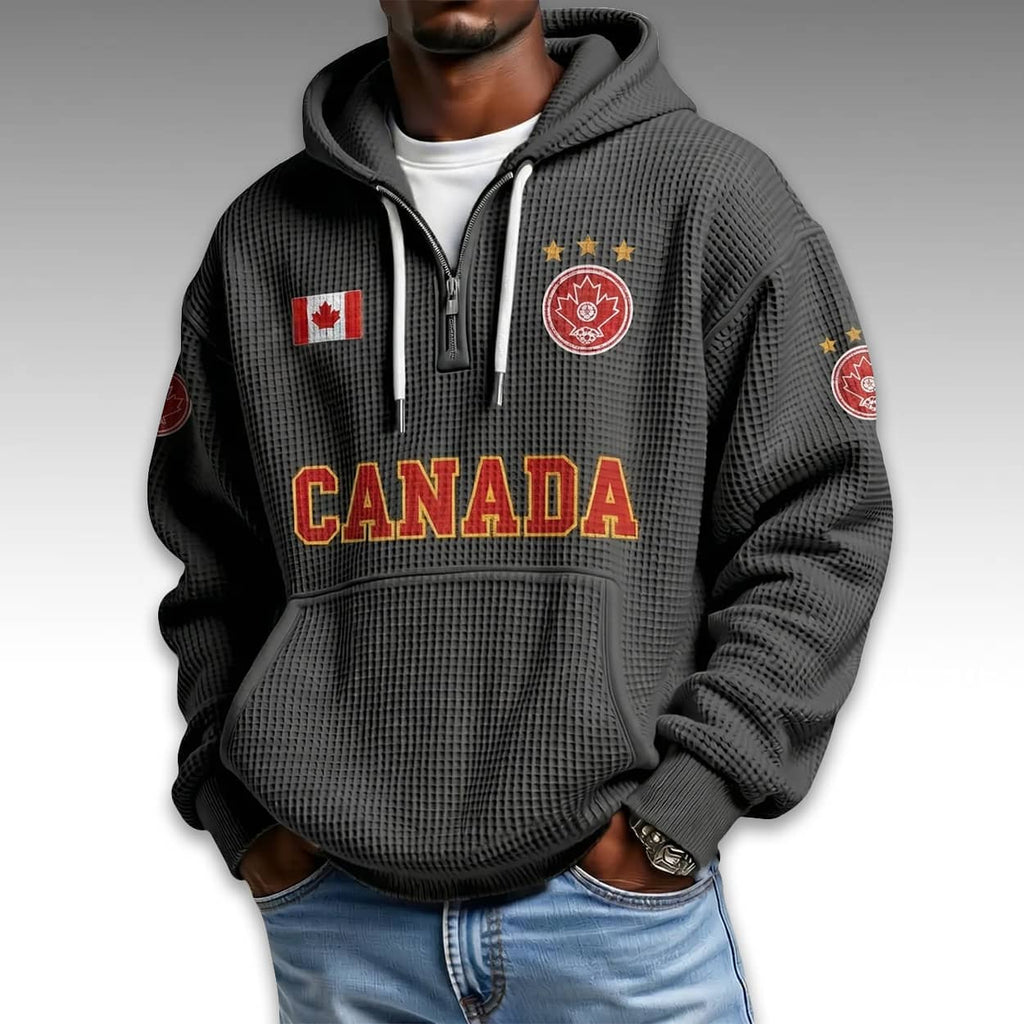 Canada World Cup 2026 Waffle Quarter Zip Hoodie