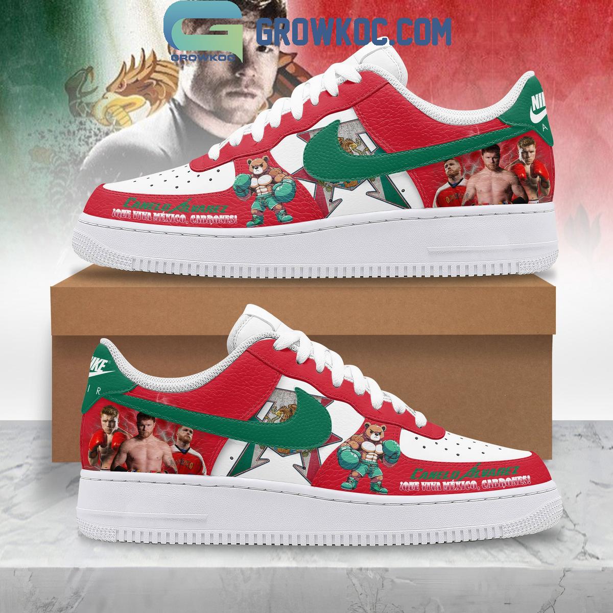 Canelo Alvarez Ique Viva Mexico Cabrones Air Force 1 Shoes