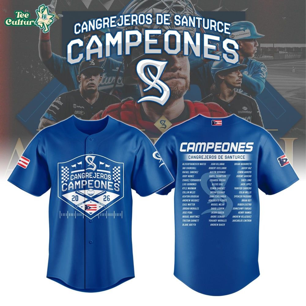 Cangrejeros Special “Campeón de la LBPRC” 2026 Limited Edition Jersey – Blue