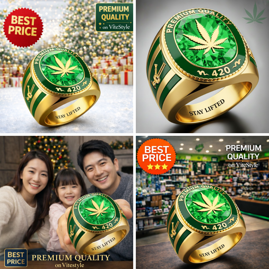 Cannabis Leaf Ring