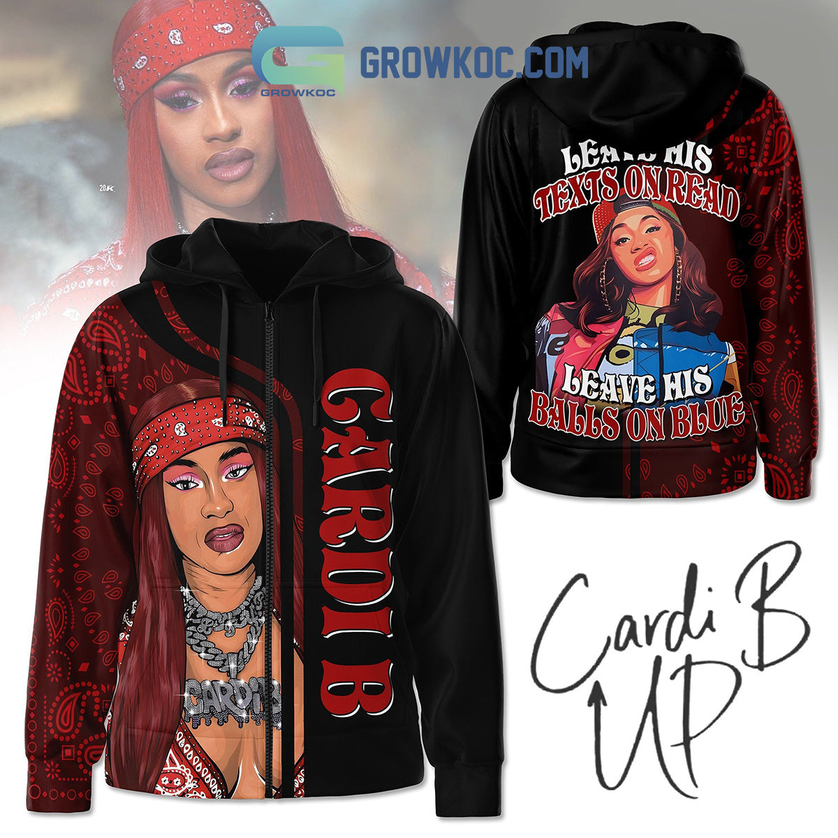 Cardi B Leave His Text On Read Leave His Balls On Blue Hoodie Shirts