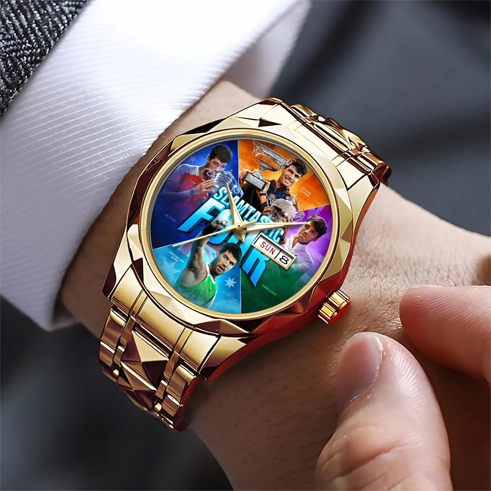 Carlos Alcaraz Grand Slam Champion Alloy Luxury Quartz Watch - GNE4911