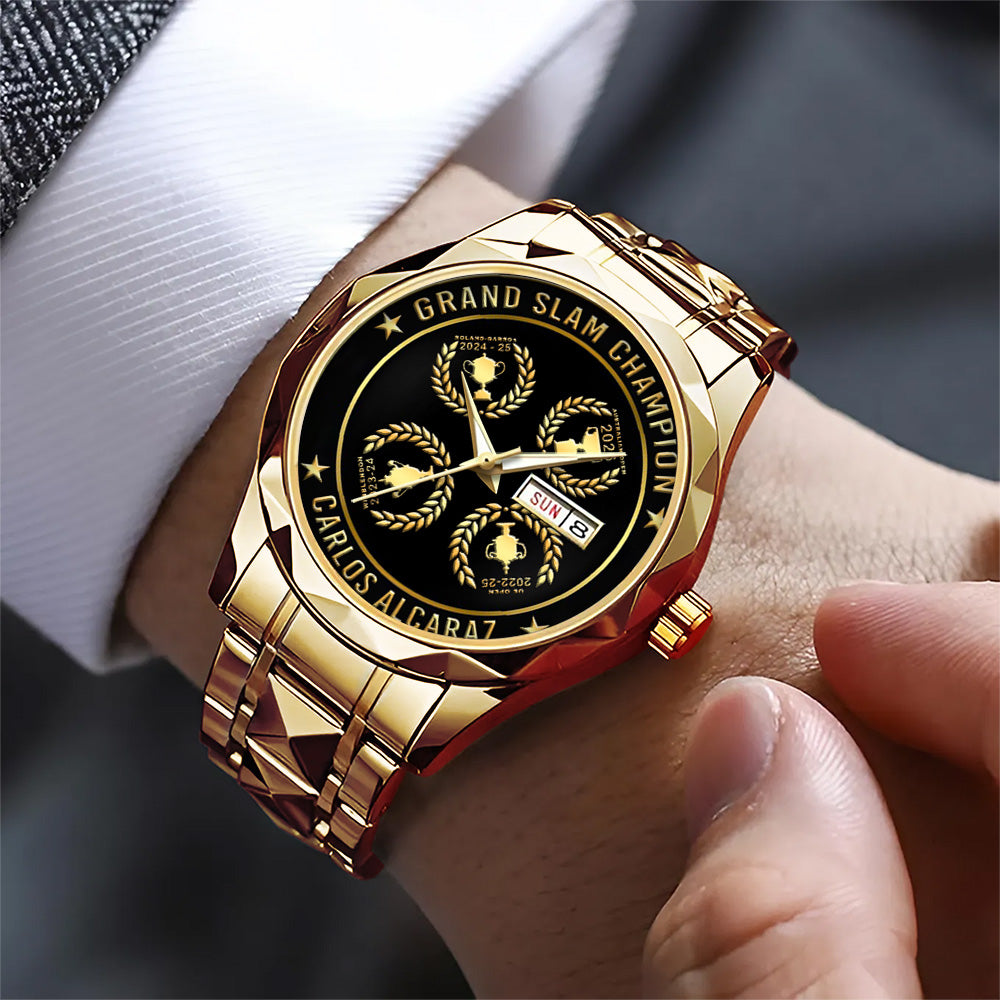 Carlos Alcaraz Grand Slam Champion Alloy Luxury Quartz Watch - GNE4913